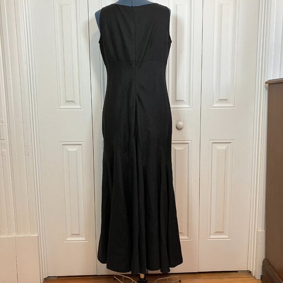 Lands End Black Linen Dress Size 10 - Picture 7 of 7